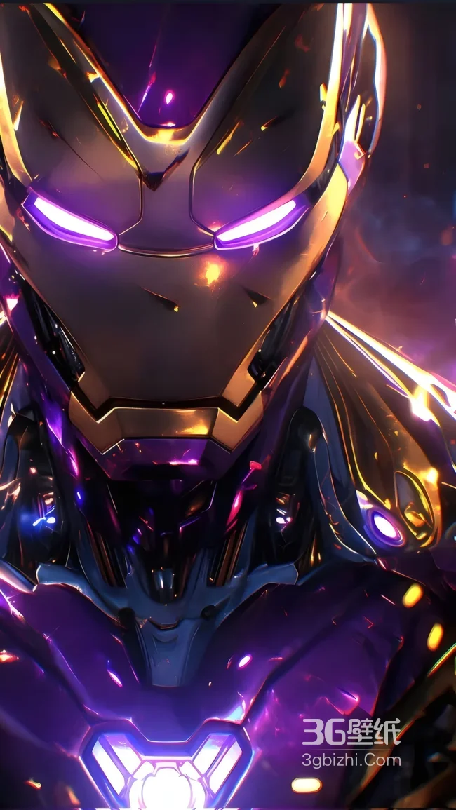钢铁侠·战甲紫金光焰 漫威科幻风 高清氛围感拉满1