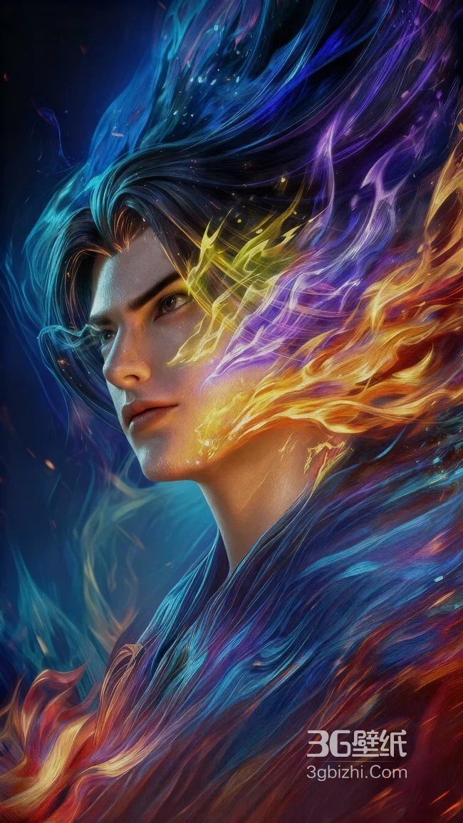 神秘人物·幻彩灵焰萦绕 奇幻炫彩风 高清氛围感拉满1