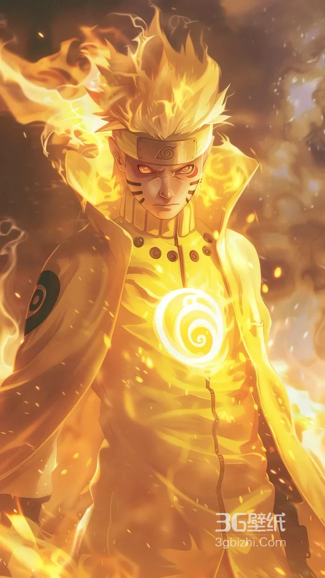 漩涡鸣人·九尾查克拉燃焰 火影忍者动漫热血风 高清无水印1