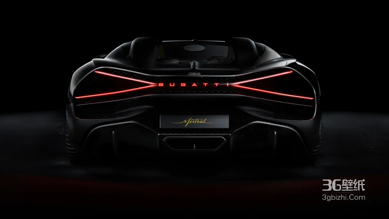 布加迪Mistral敞篷超跑·暗黑科技风超跑电脑壁纸1