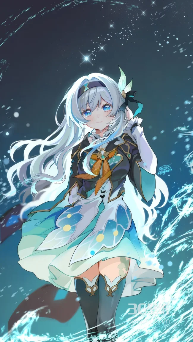 芙卡洛斯·水浪星空 二次元唯美原神游戏壁纸推荐1