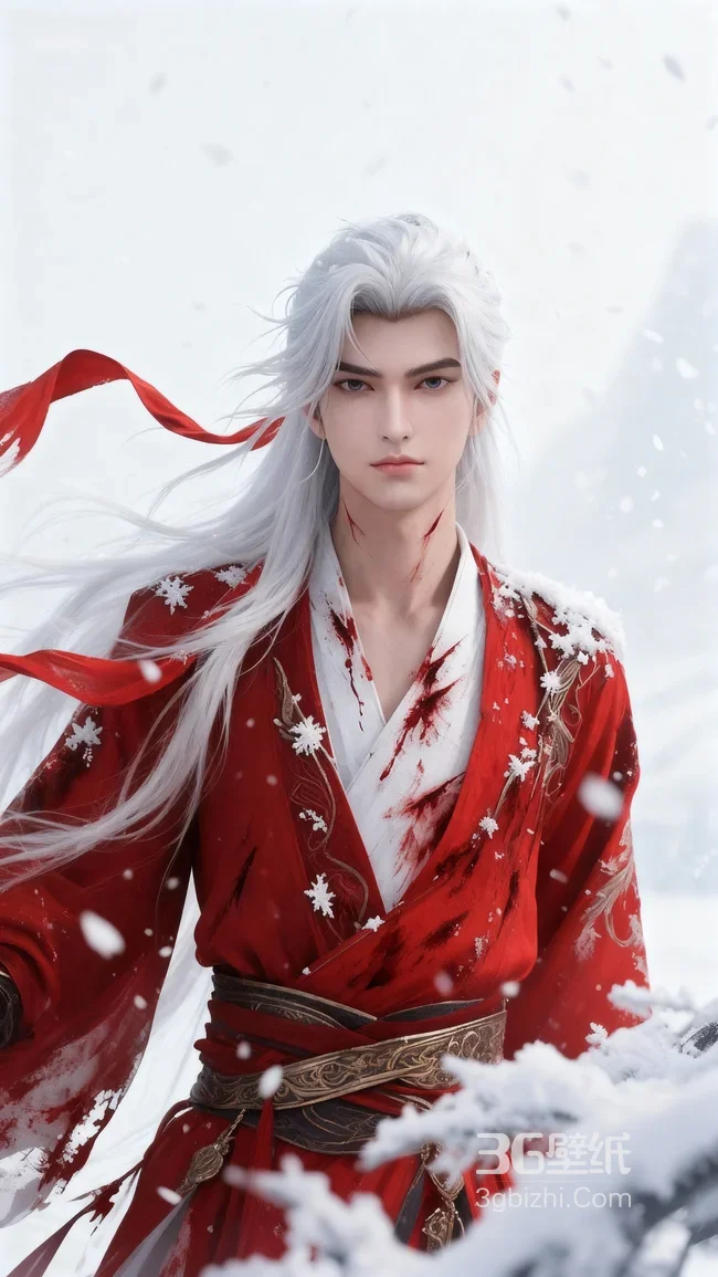 完美世界·石昊 雪地染血凛冽·国风唯美仙侠意境高清仙侠图1