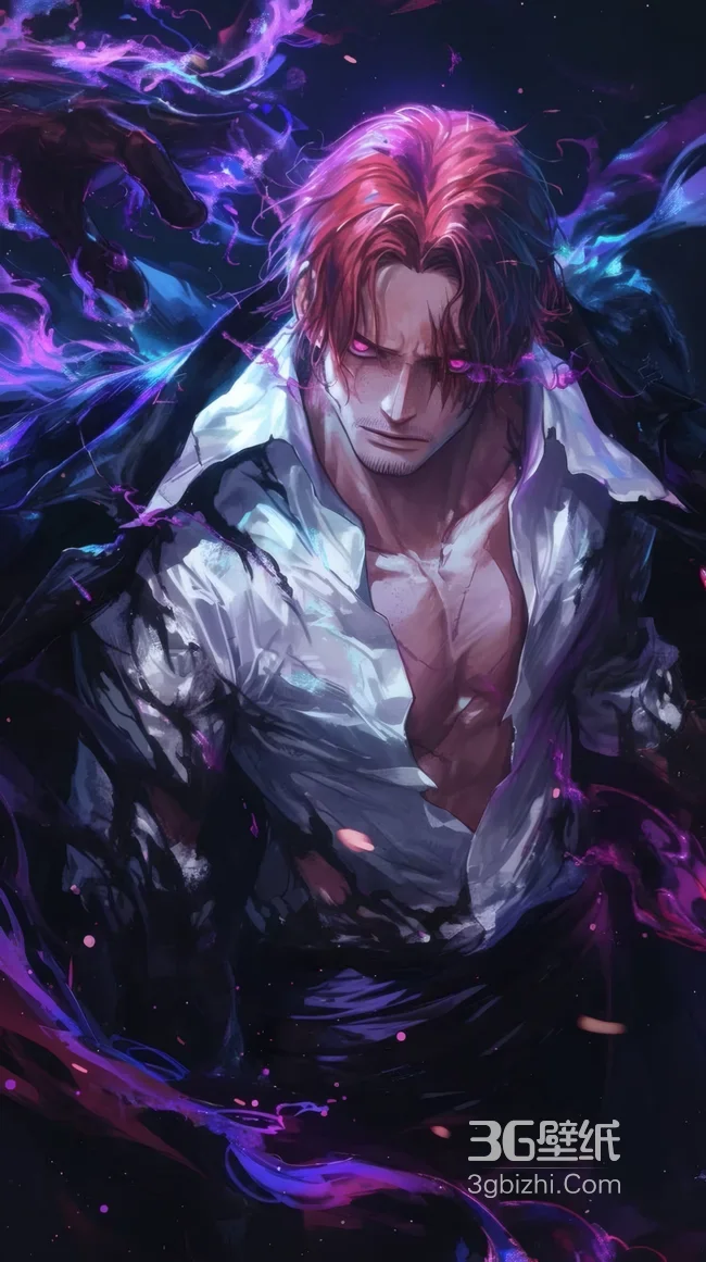 红发香克斯·暗黑霸气特效 航海王高燃动漫壁纸推荐1