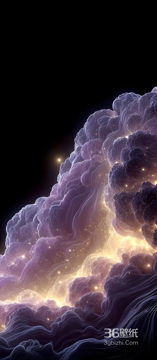紫金流光云浪星云·梦幻氛围感 超美手机壁纸1