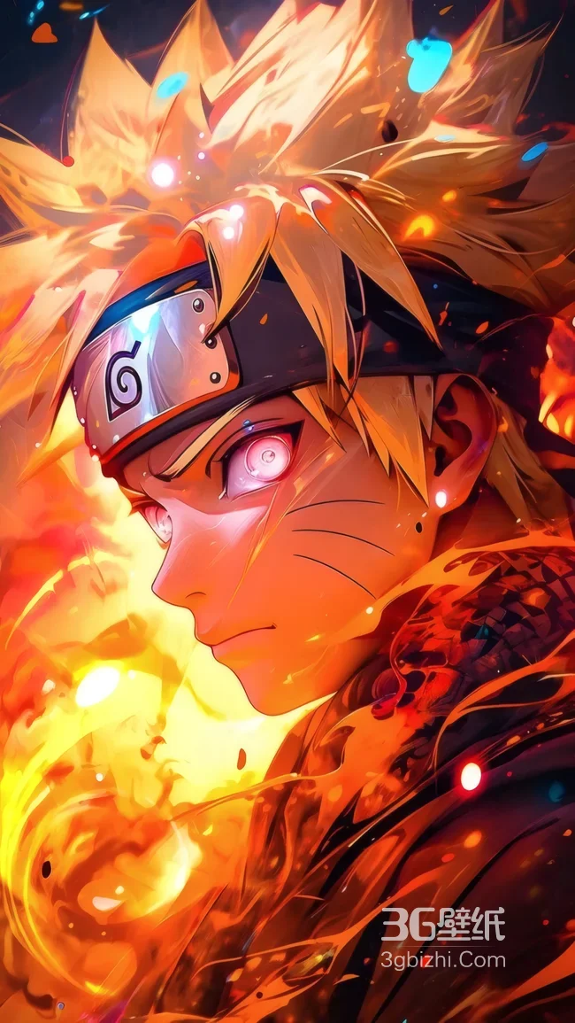 漩涡鸣人·火焰燃魂 火影忍者二次元热血高燃壁纸（高人气火影壁纸）1