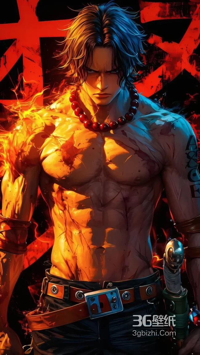 波特卡斯·D·艾斯·火焰伤痕·热血写实风·海贼王动漫帅哥 高燃动漫壁纸1