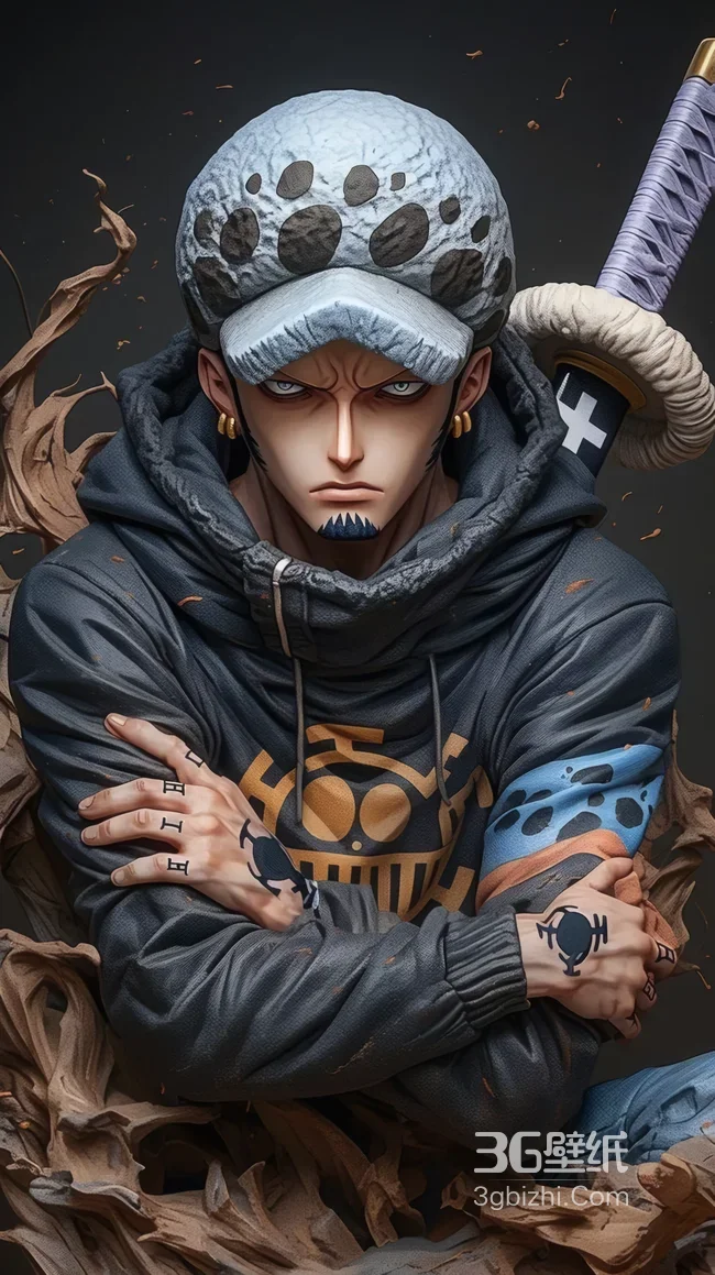 特拉法尔加·罗·持刀戴帽·写实霸气风·海贼王 动漫人物高清1