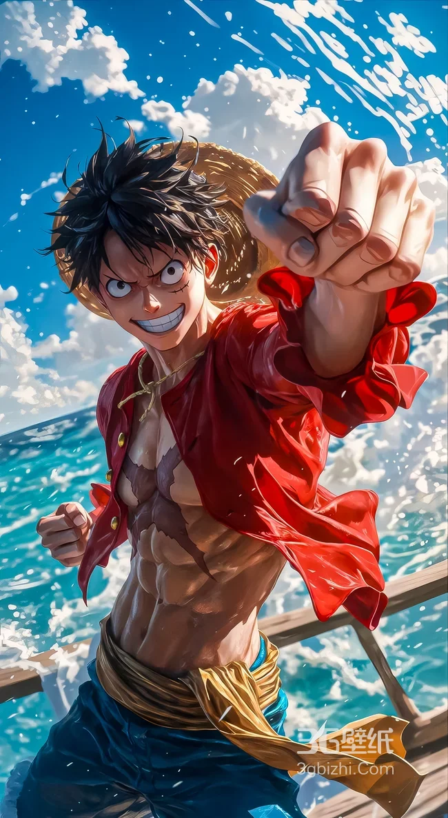 路飞·拳头向前·海贼王二次元热血动漫角色高清壁纸1