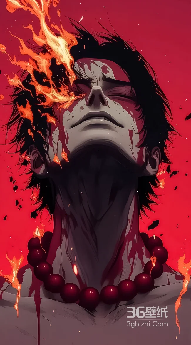 波特卡斯·D·艾斯·火焰燃颈 暗黑热血风海贼王角色高清竖屏1