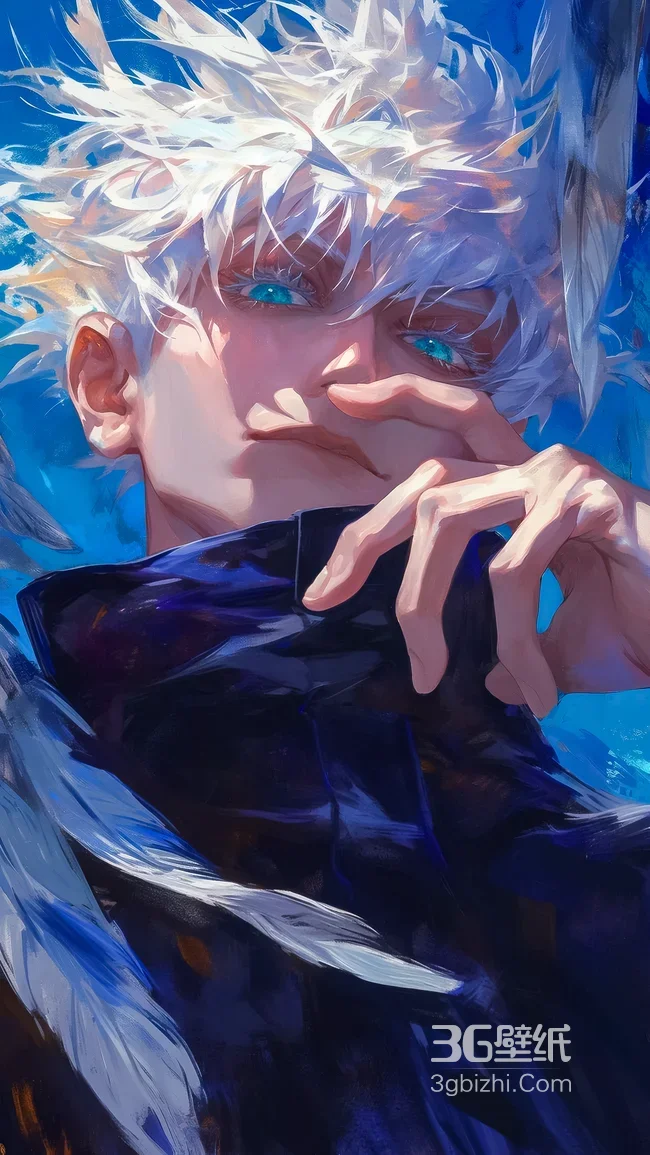 五条悟·白发蓝眼 咒术回战二次元唯美插画 高人气动漫角色1