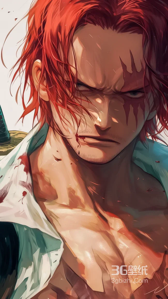 香克斯·激战伤痕·海贼王写实风热血动漫角色1