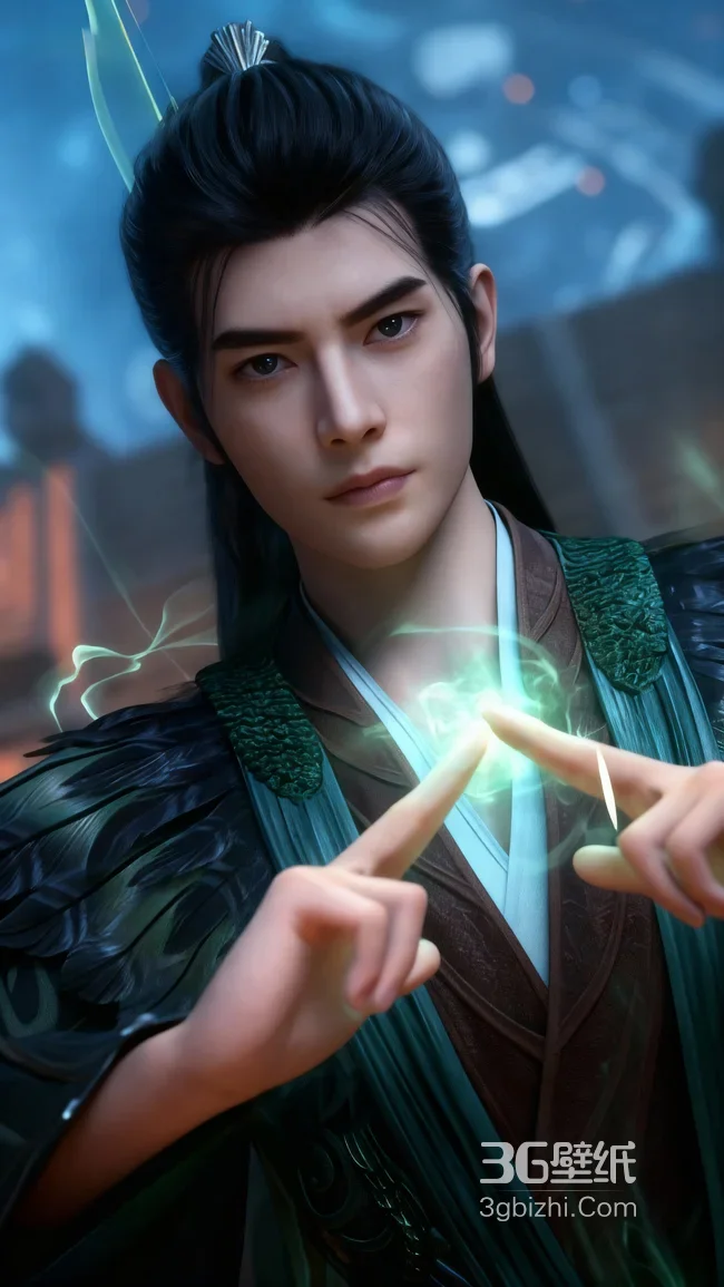 古风帅哥韩立·灵力凝指 国漫仙侠风 高人气古风壁纸1