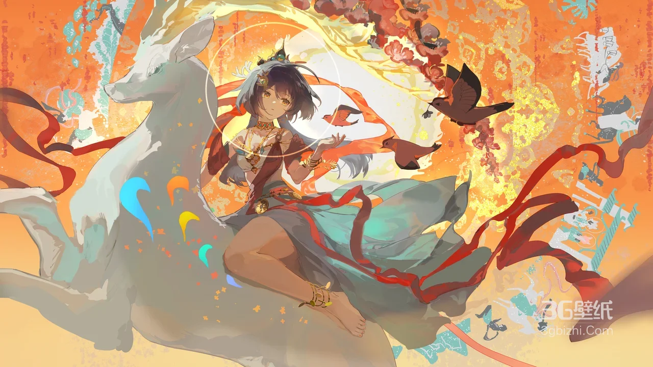 敦煌风少女·仙鹿伴飞 国风国漫高热度场景推荐1