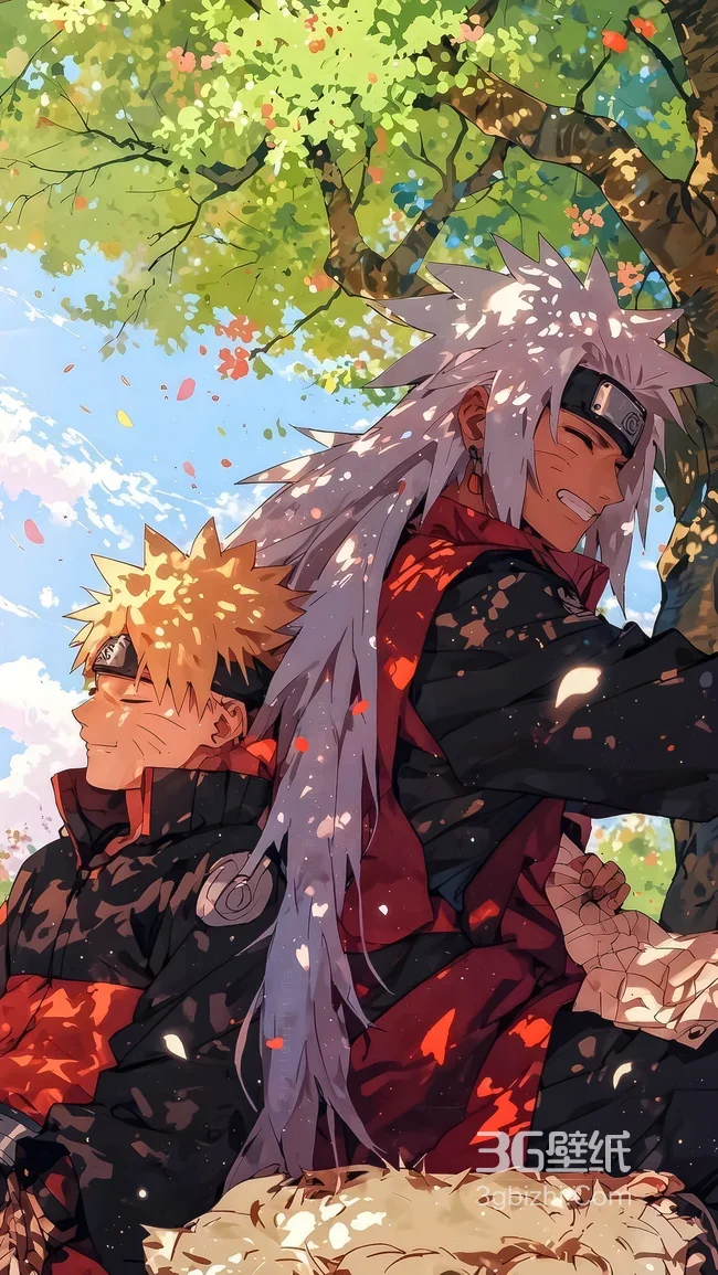 漩涡鸣人&自来也 火影忍者唯美二次元动漫壁纸1