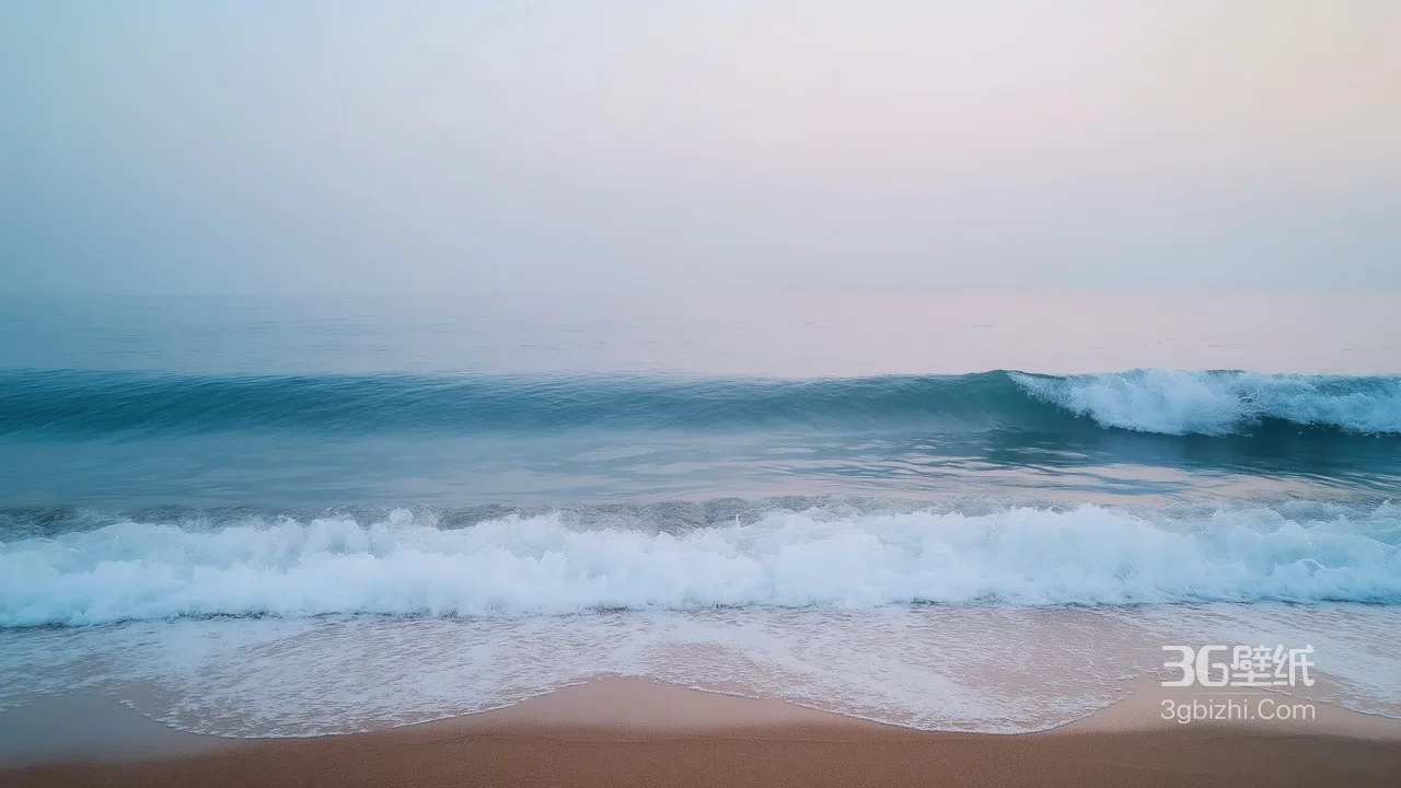 海滩海浪沙滩·唯美清新 治愈系海边风景（高清新宽屏适配）1