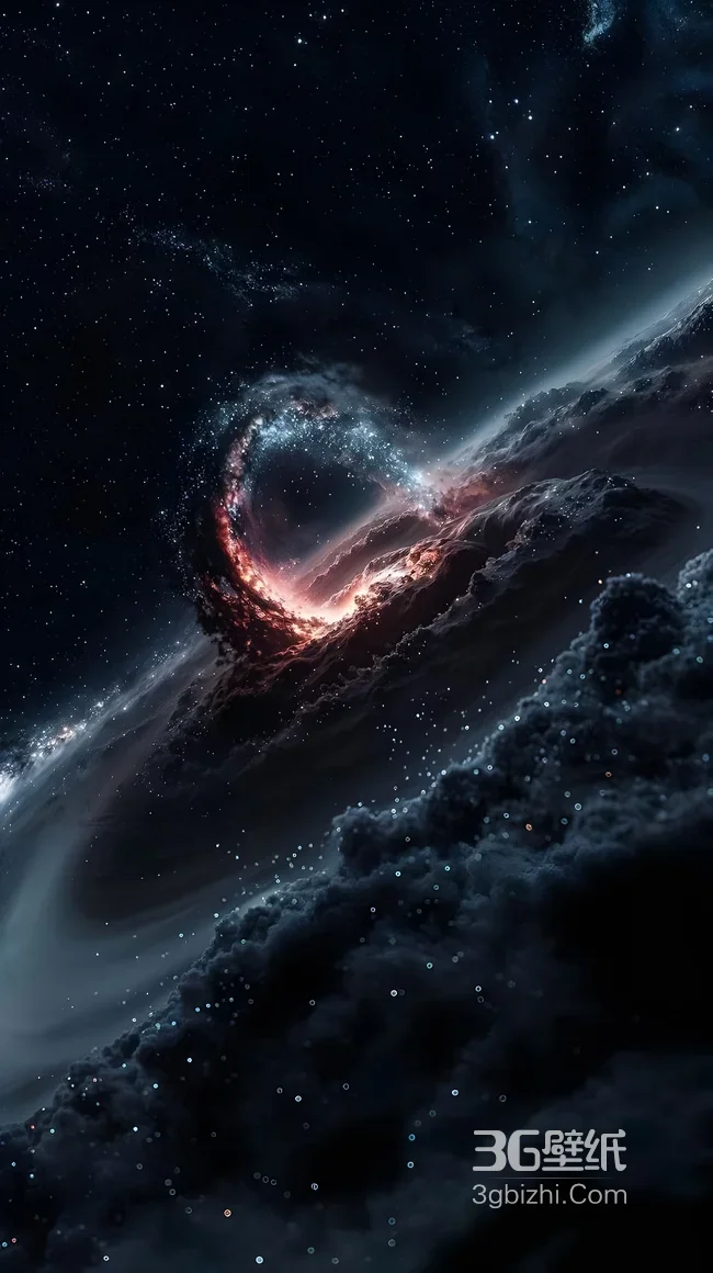 星空云海·环状星云 暗黑科幻风超现实宇宙奇观手机壁纸1