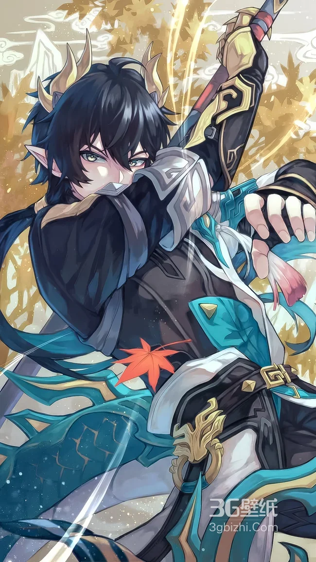 魈·战斗蓄势 原神国风古风游戏角色高人气壁纸1