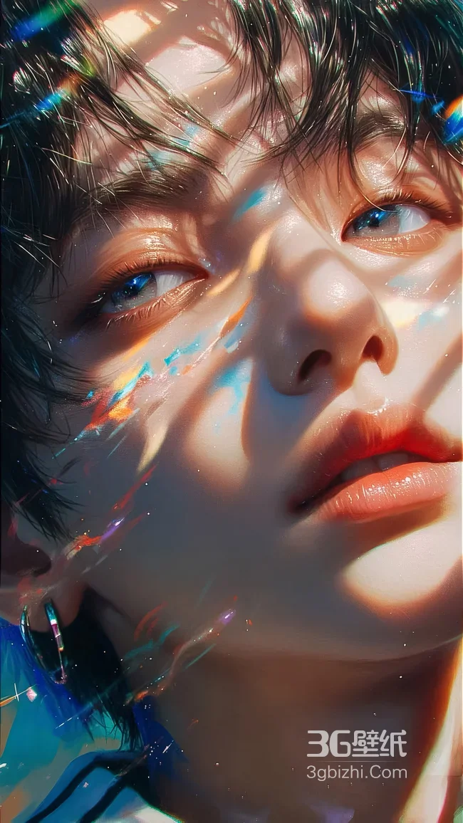 帅哥·光影炫彩写实风艺术创作 高质感氛围感手机壁纸1