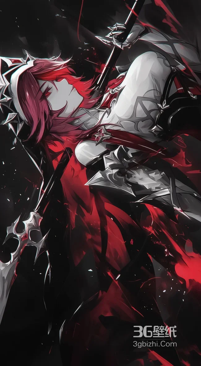 罗莎莉亚·血色长枪 暗黑二次元游戏角色高燃手机壁纸1