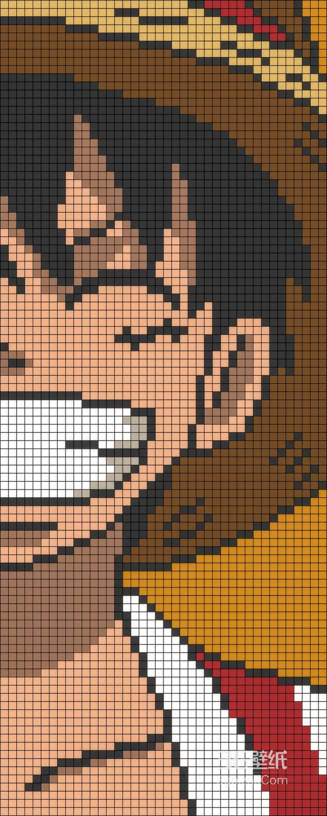 蒙奇·D·路飞·大笑像素风 航海王动漫热血壁纸（航海王像素风手机壁纸）1