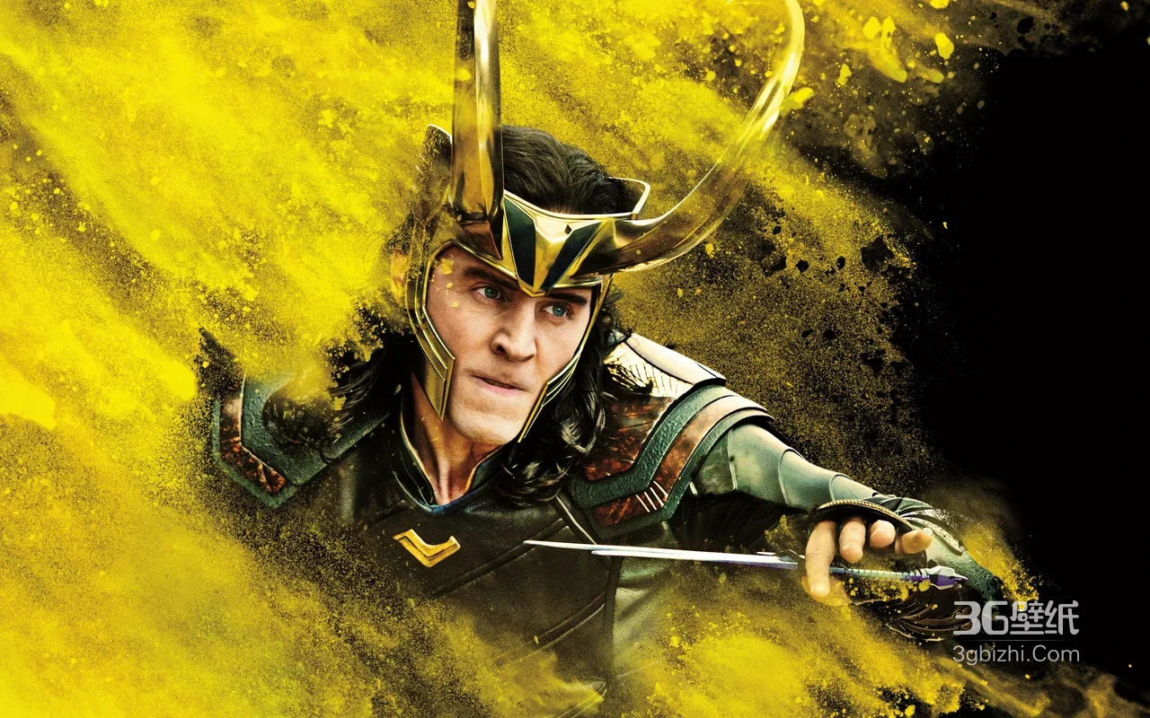 洛基·黄金能量特效写实风 漫威影视宽屏电脑壁纸1