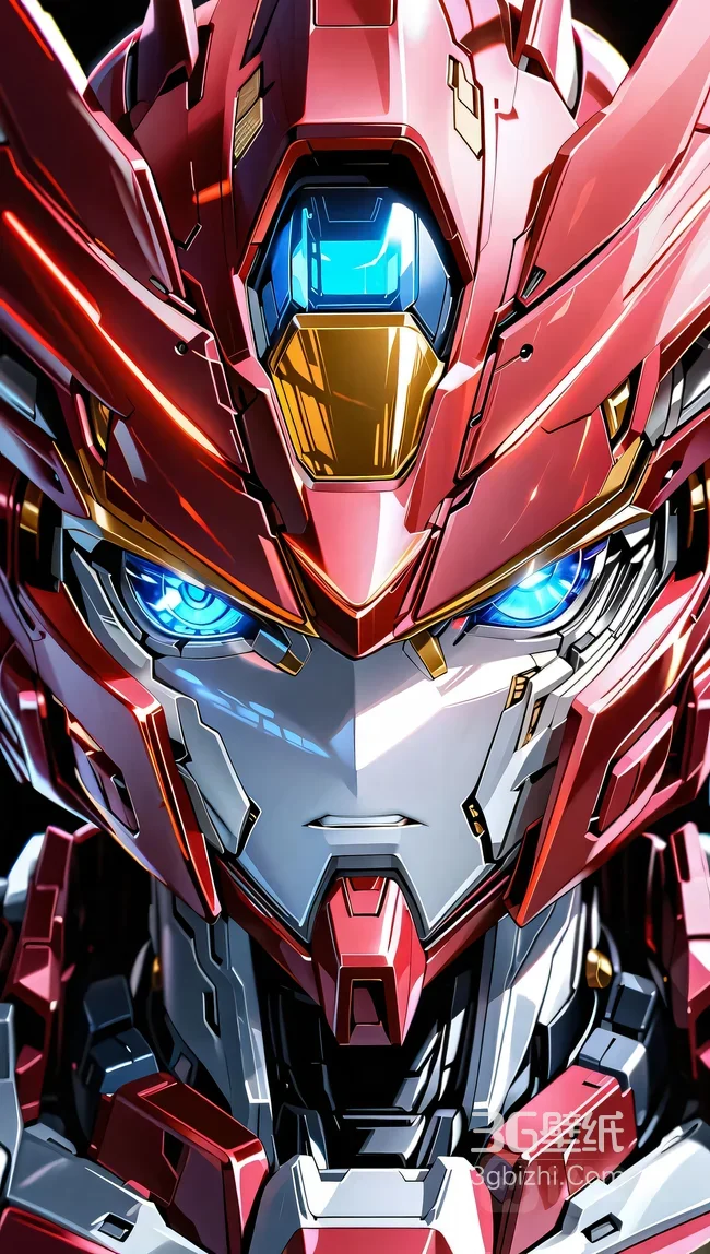 红色机甲头部·二次元科幻机械风 热血机甲壁纸1