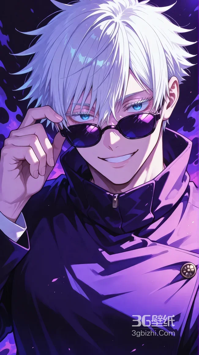 五条悟·墨镜轻推 咒术回战二次元炫酷手机壁纸热搜款1