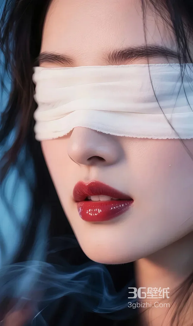 蒙眼少女·写实氛围感 神秘烟雾环绕 高质感手机壁纸精选