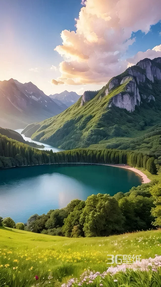 山湖花海·唯美写实风 自然秘境风景手机壁纸1