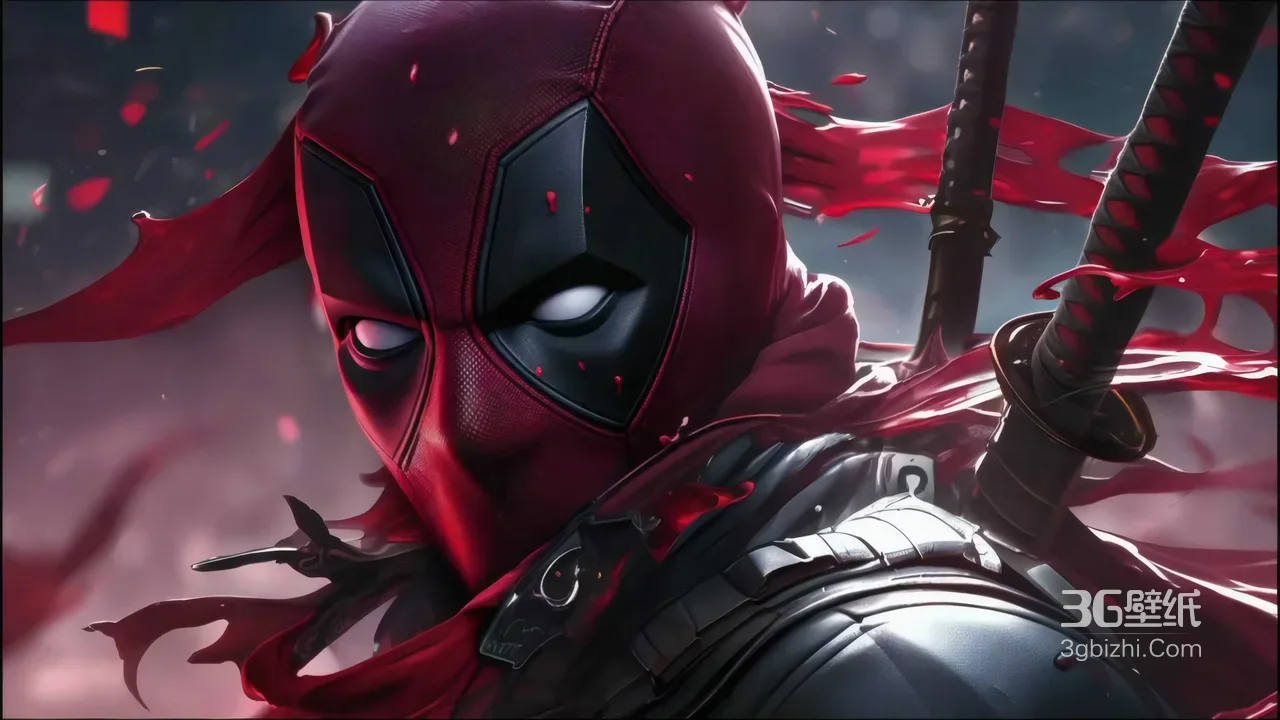 死侍·双刀战衣 暗黑写实风 漫威影视同人战斗壁纸1