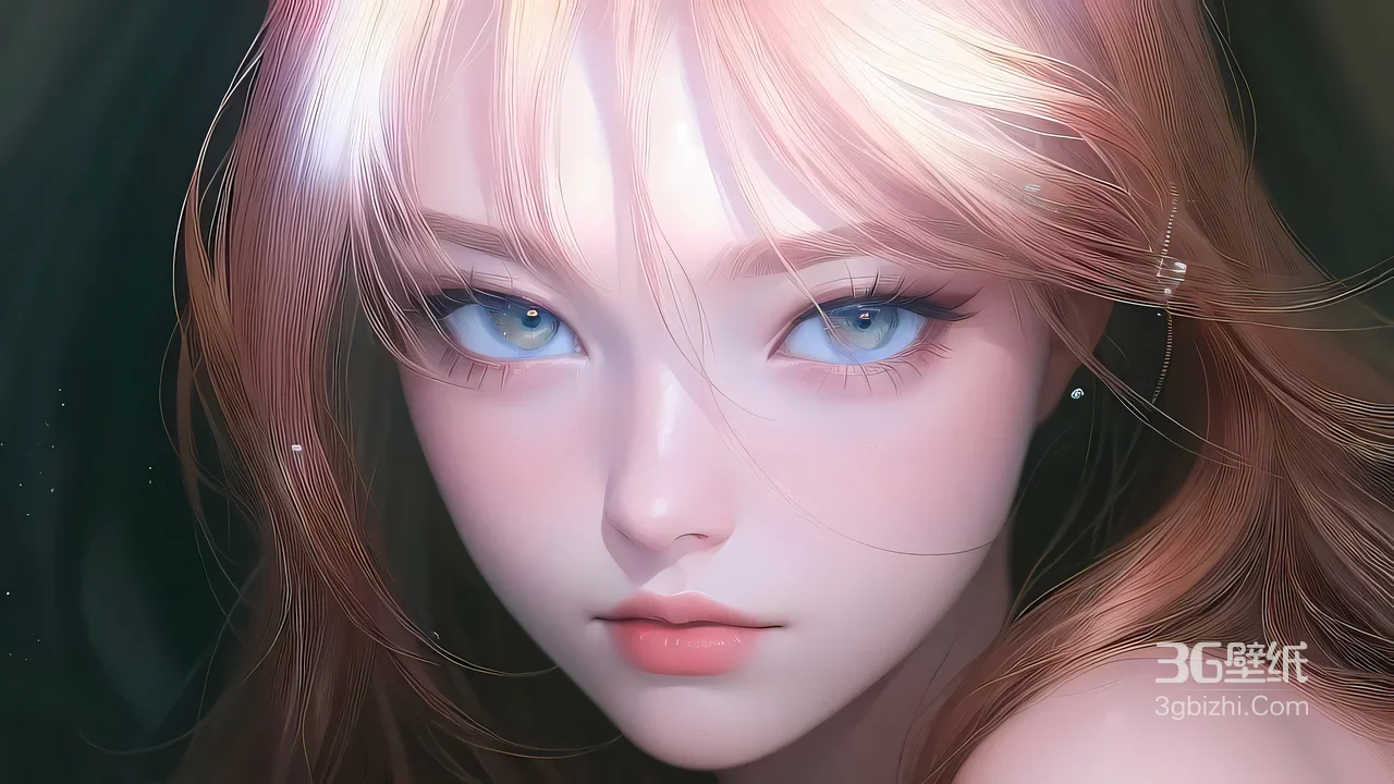 金发少女·唯美写实风CG 暖光发丝细腻电脑壁纸精选1