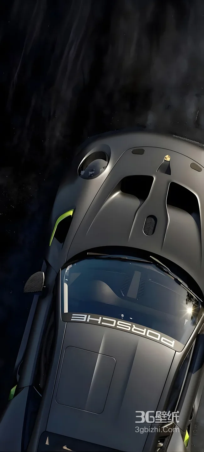 机械设计·暗黑科技风 动感跑车俯视视角 高质感手机壁纸1