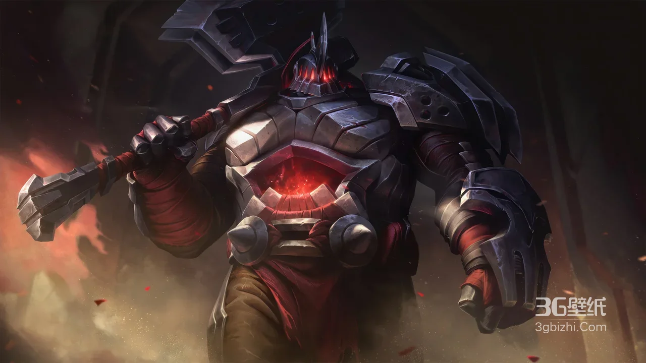 铁铠冥魂莫德凯撒·暗黑重甲 英雄联盟超燃角色壁纸1