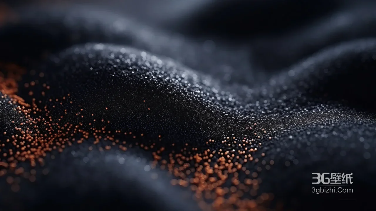 黑色织物橙色颗粒·暗黑精致风高质感桌面背景1