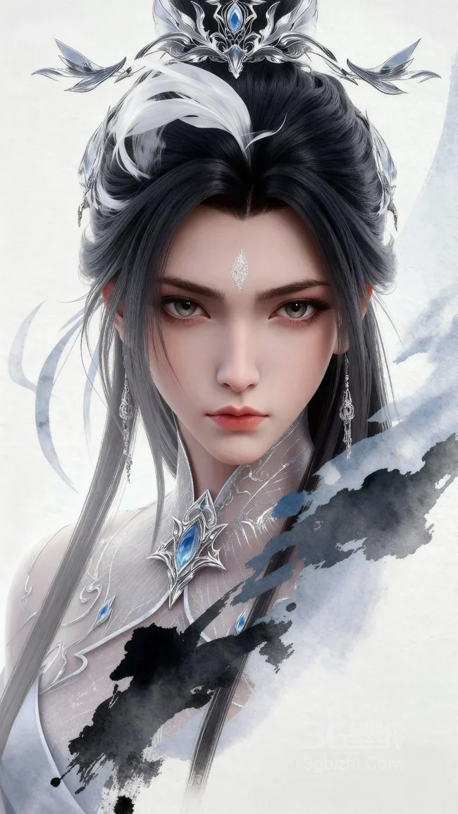 古风仙侠人物·李慕婉·银饰蓝晶国风唯美 仙侠壁纸精选1