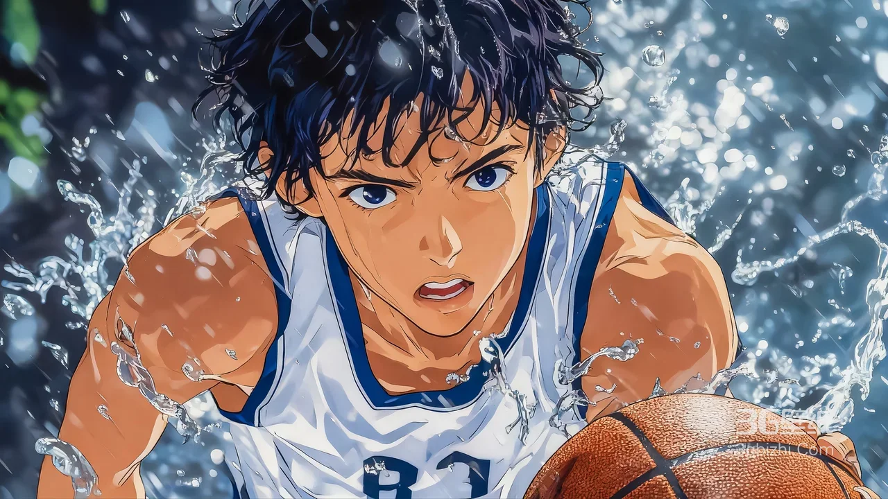 《灌篮高手》THE FIRST SLAM DUNK 篮球少年·雨中运球 日系动漫风1