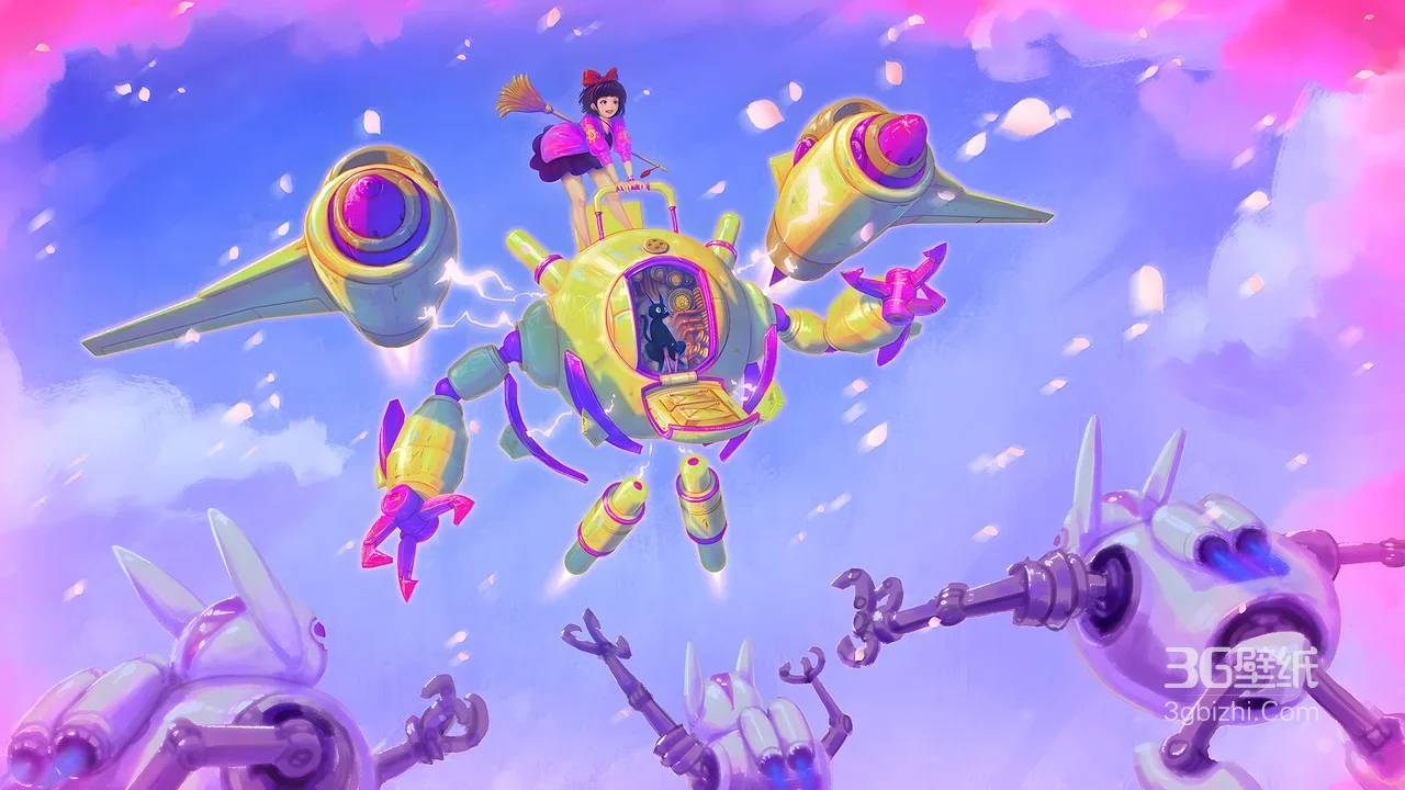 琪琪·魔法扫帚&机械战甲 魔女宅急便赛博二次元同人1