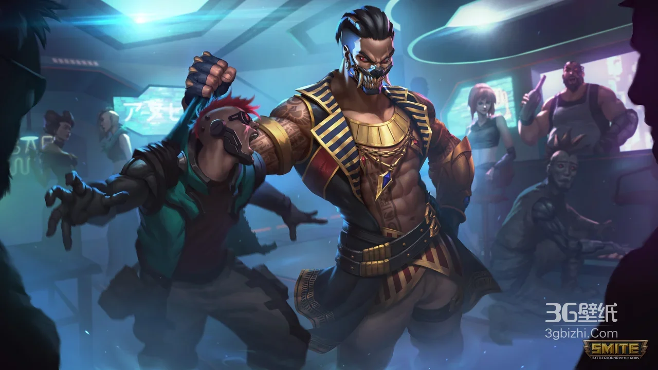 SMITE赛特·赛博埃及械装 赛博朋克冲突游戏壁纸1
