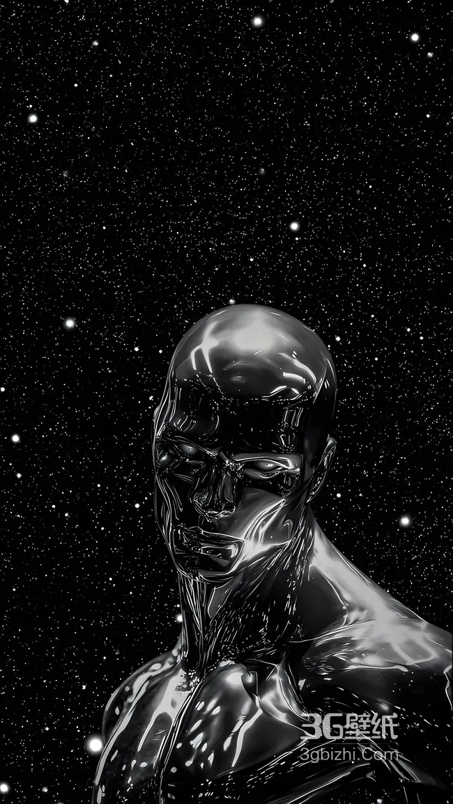 银影侠·金属质感身躯 暗黑科幻星空风 手机壁纸1