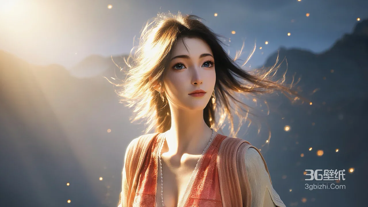 古风少女·慕沛灵·发丝飞扬 唯美国漫角色 宽屏古风壁纸1