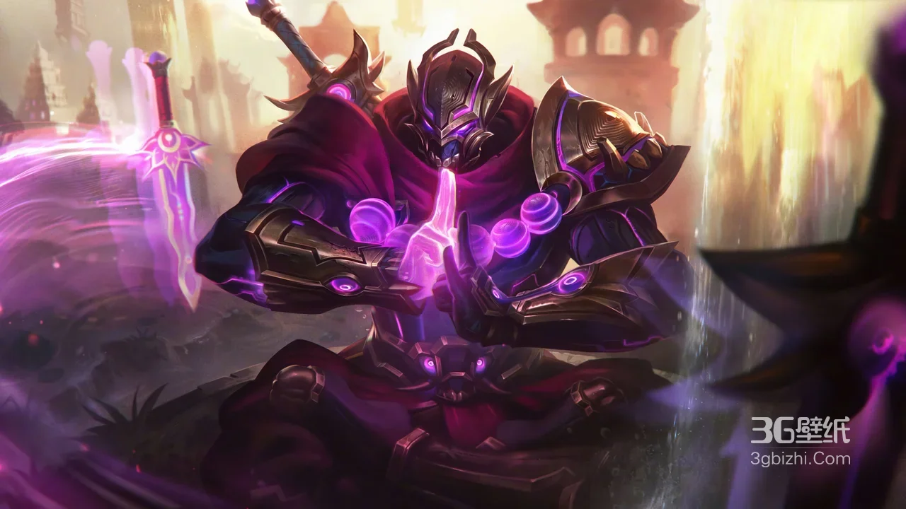 贾克斯·紫焰符文机甲风 暗黑魔幻LOL角色壁纸 高人气游戏壁纸1