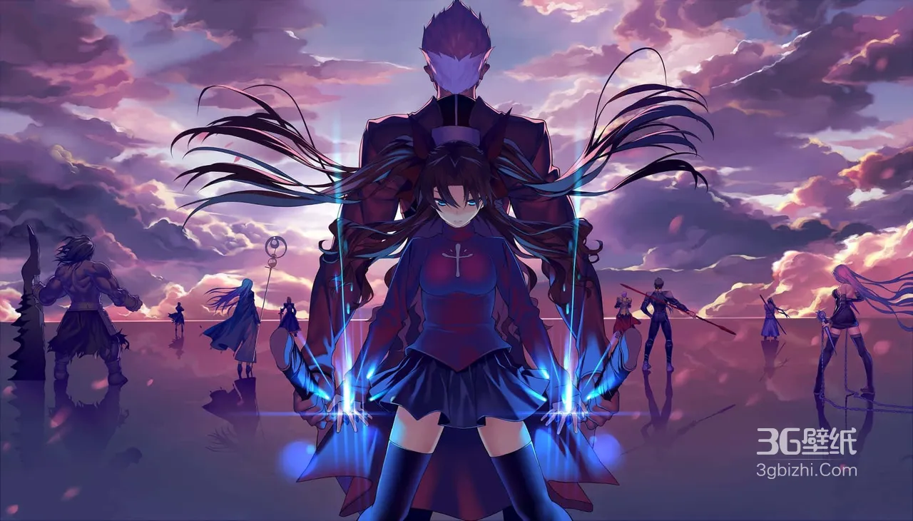 远坂凛·魔力具象化 Archer·守护 唯美二次元 Fate动漫宽屏电脑壁纸1