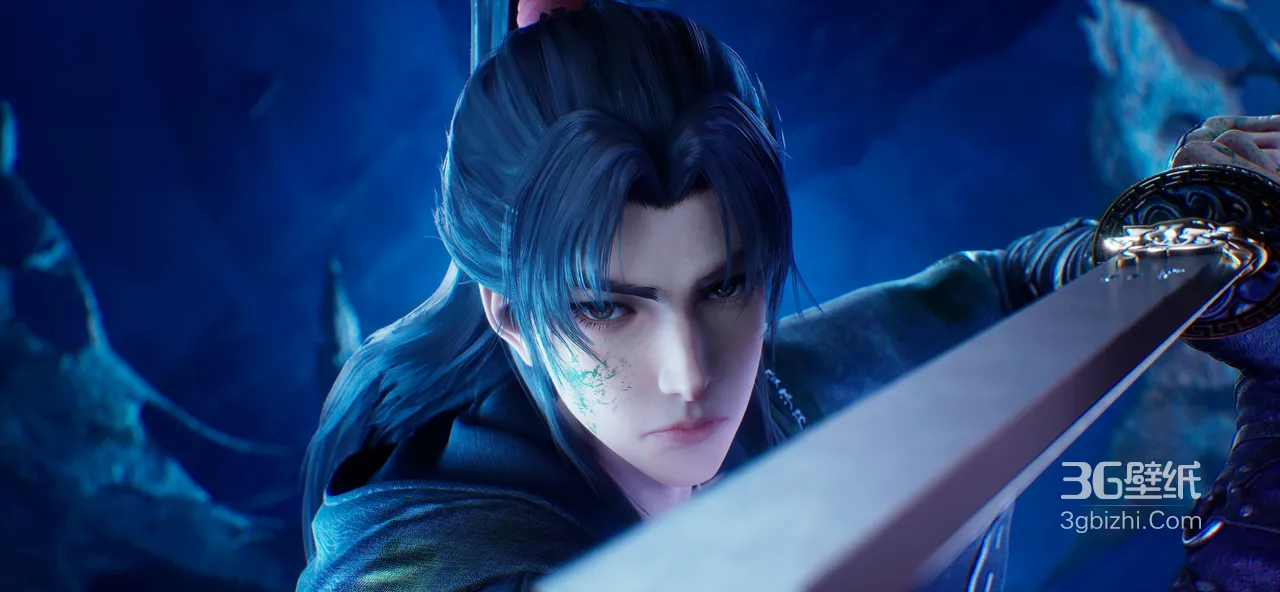 孟川·持剑冷峻 国漫仙侠风电脑壁纸（沧元图）1