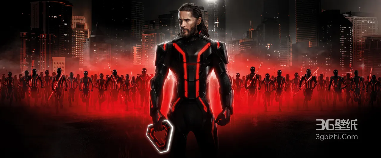 杰瑞德·莱托·暗黑战甲 电影《创：战神》赛博朋克宽屏电脑壁纸1