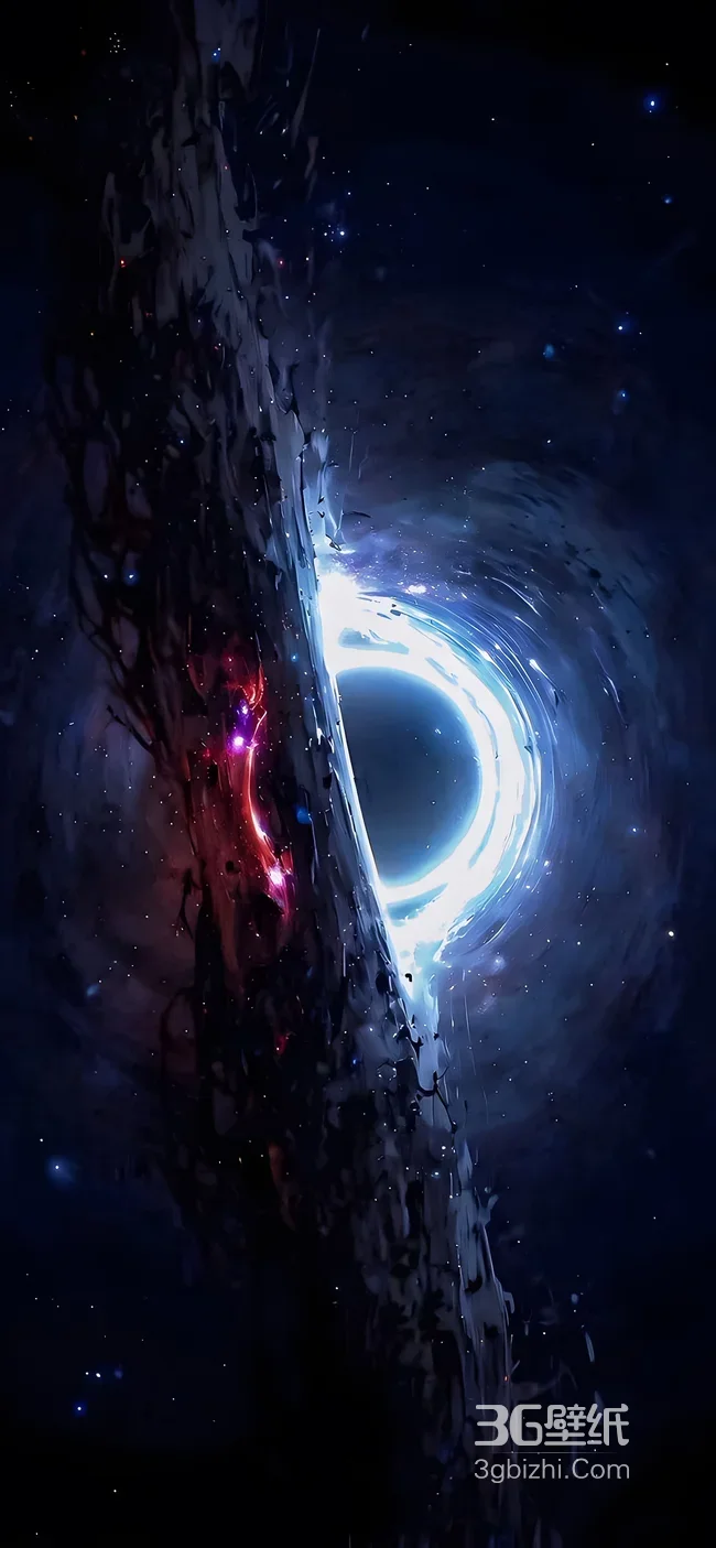 宇宙黑洞时空裂隙·科幻暗黑炫酷·赛博朋克风手机壁纸精选1