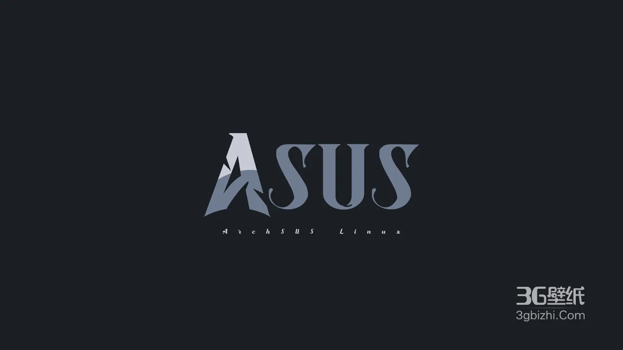 ASUS标志·暗黑简约风·ArchSUS Linux 高质感桌面背景1