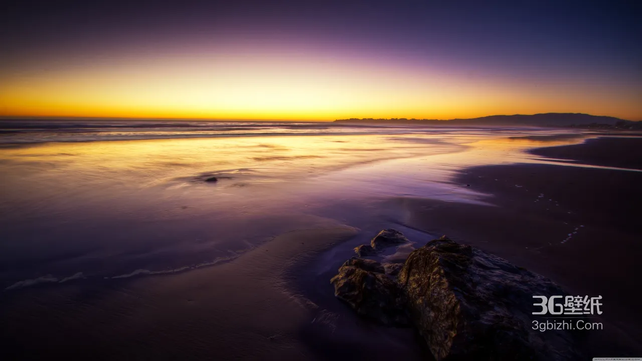 海滩日落·唯美写实风 高人气自然海岸电脑壁纸1