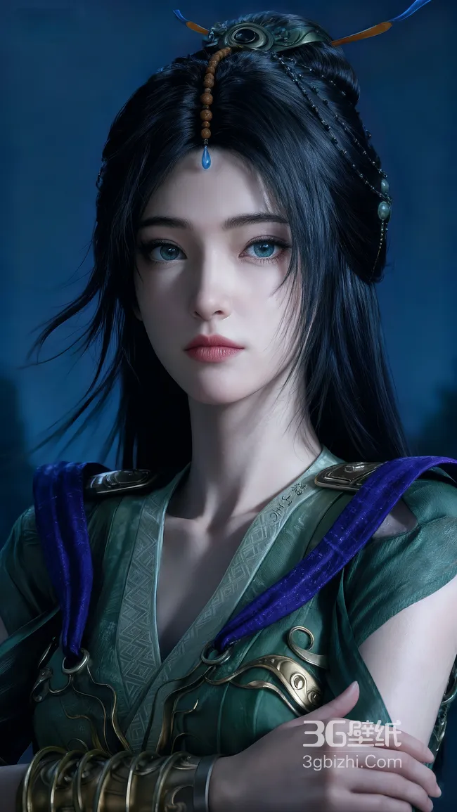 古风写实角色·柳玉·绿衣紫带 高热度古风壁纸参考1