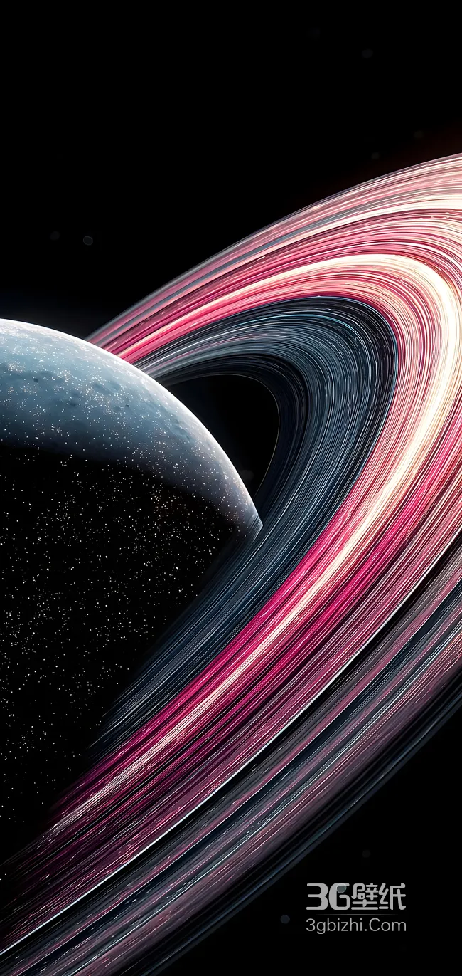星球·流光星环 科幻超现实风 宇宙系手机壁纸推荐1