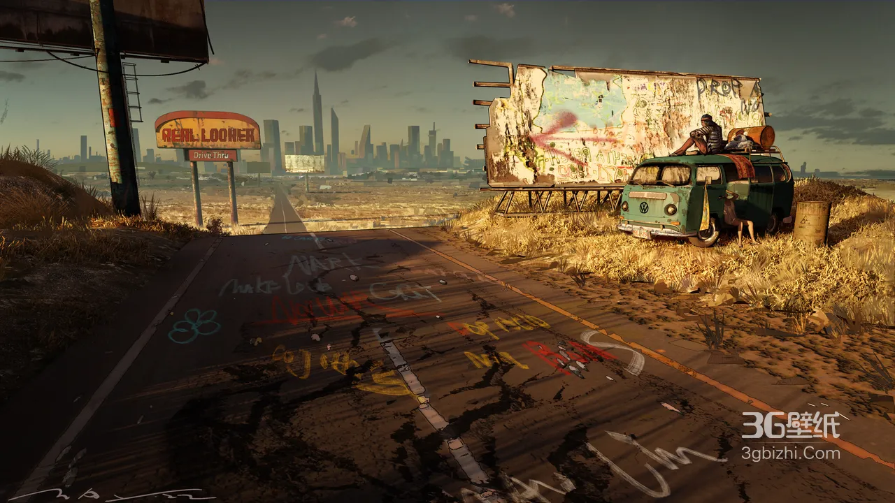 废土公路·大众车人物·写实末世风 高热度电脑壁纸1